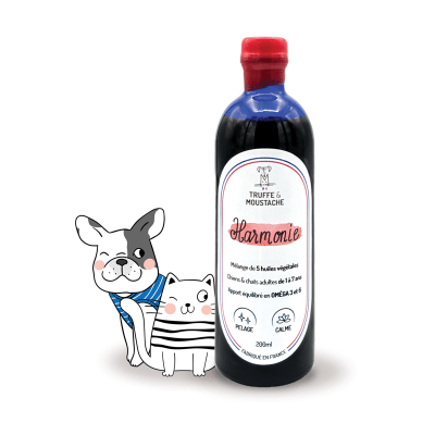 huile vegetale harmonie pour chien et chat