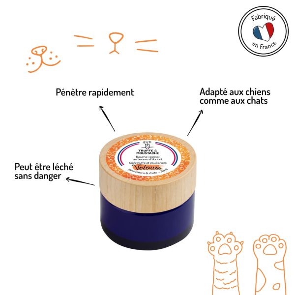 Baume hydratant et apaisant Velours pour chiens et chats points forts