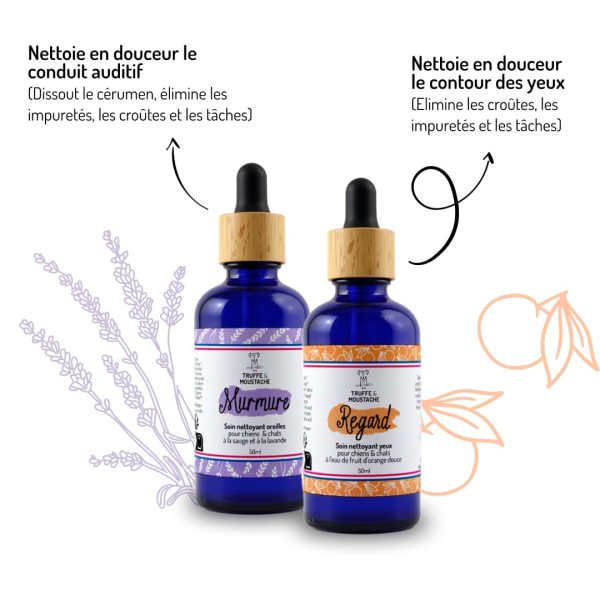 duo nettoyants naturels yeux et oreilles chiens et chats