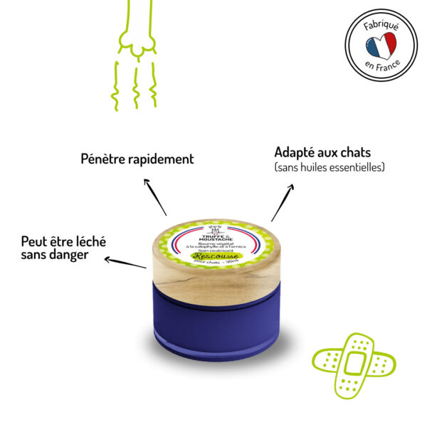 Baume cicatrisant Rescousse pour chats points forts