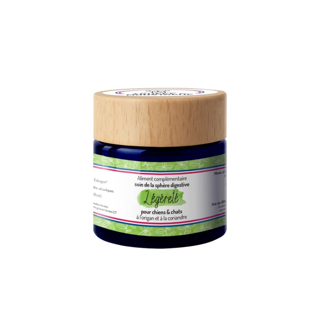 légèreté complément alimentaire naturel pour chiens et chats digestion transit diarrhées vomissements