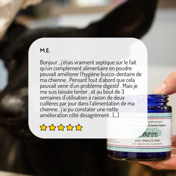 Cure courte compléments alimentaires Sourire pour chien et chat