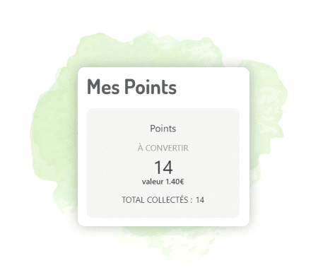 Mes points landing page fidélité