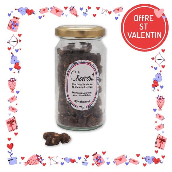 Ballotin de friandises pour chiens et chats chevreuil