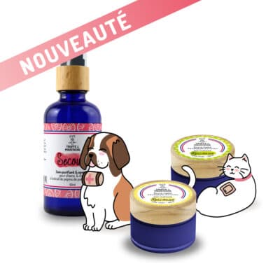 Duo de soins. Spray désinfectant purifiant et baume cicatrisant et apaisant