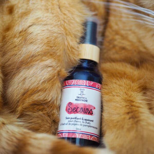 soin nettoyant et purifiant naturel pour lésions cutanées, rougeurs pour chiens et chats