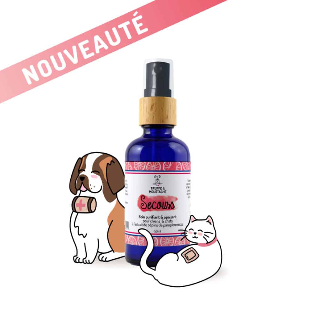 soin nettoyant et purifiant naturel pour lésions cutanées, rougeurs pour chiens et chats