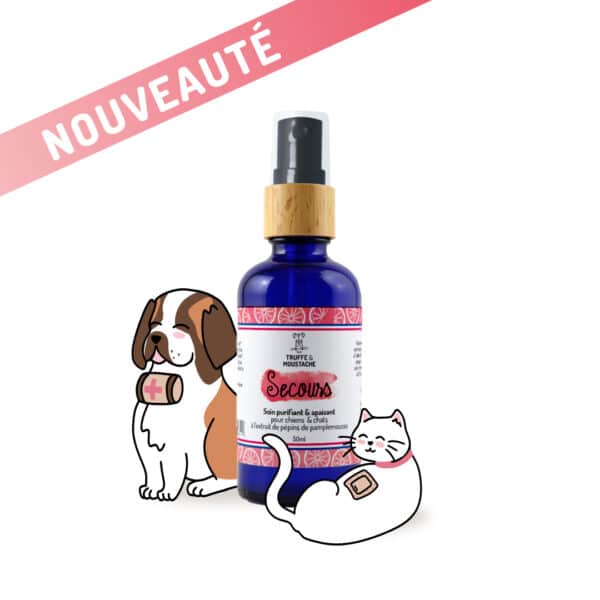 soin nettoyant et purifiant naturel pour lésions cutanées, rougeurs pour chiens et chats