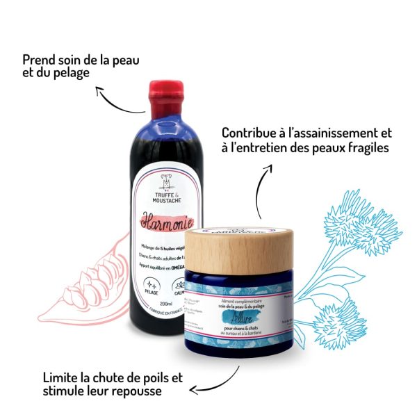 Duo compléments alimentaires soin peau et pelage chiens & chats bienfaits