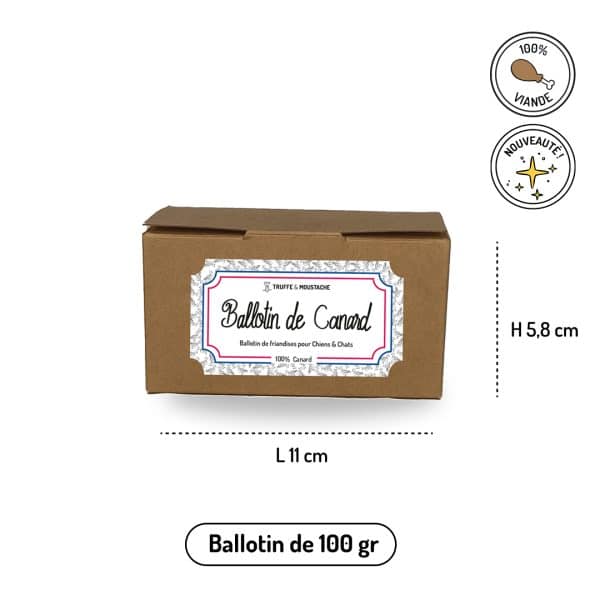 Ballotin de friandises pour chiens et chats canard