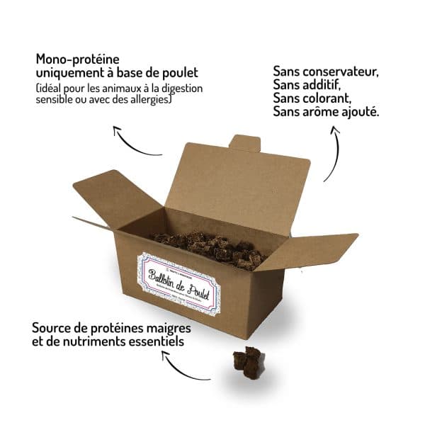 Ballotin de friandises pour chiens et chats poulet