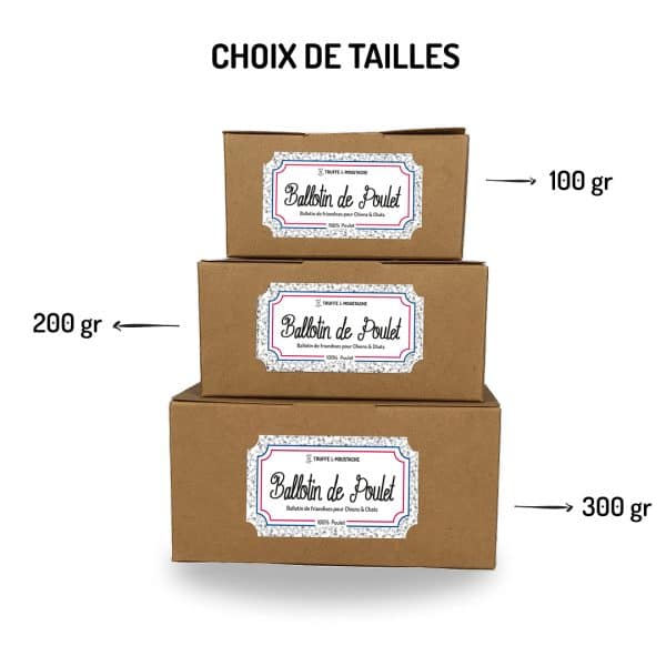 Ballotin de friandises pour chiens et chats poulet