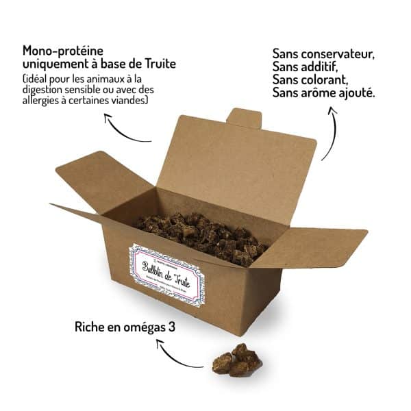 Ballotin de friandises pour chiens et chats truite