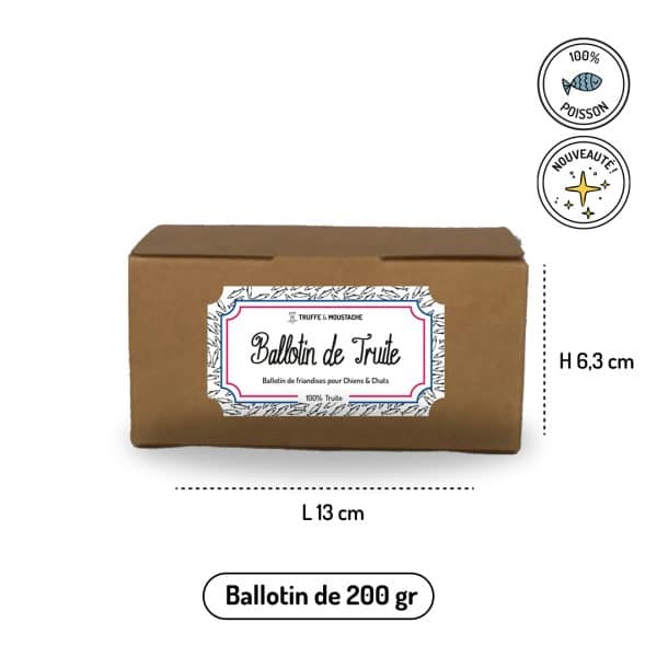 Ballotin de friandises pour chiens et chats truite