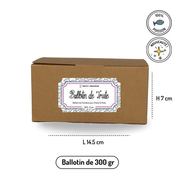 Ballotin de friandises pour chiens et chats truite