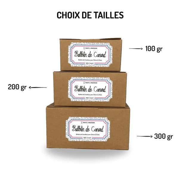 Ballotin de friandises pour chiens et chats canard