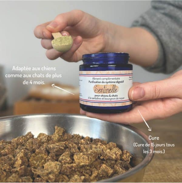 sentinelle cure naturelle purification système digestif antiparasitaire interne vermifuge chien et chat