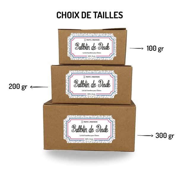 ballotins de friandises de dinde pour chiens et chats, 100% viande