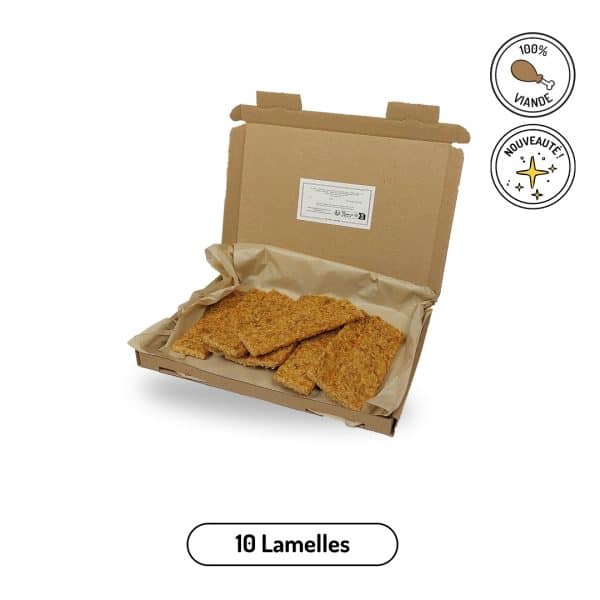 lamelles de poulet friandises 100% viande pour chiens et chats