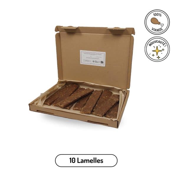 lamelles de chèvre friandises 100% viande pour chiens et chats