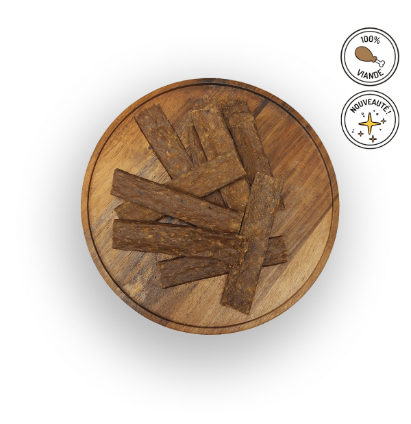 lamelles de chèvre friandises 100% viande pour chiens et chats