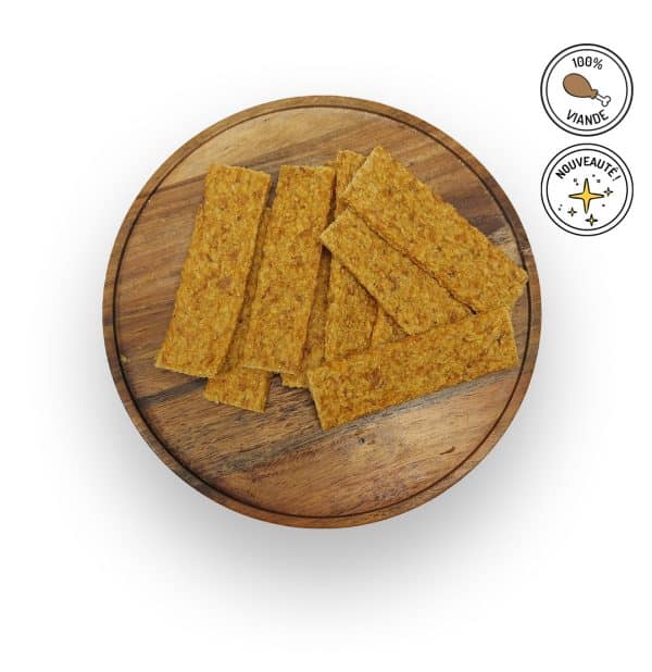 lamelles de poulet friandises 100% viande pour chiens et chats