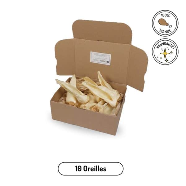 oreilles chèvre friandises chiens mastication naturelle