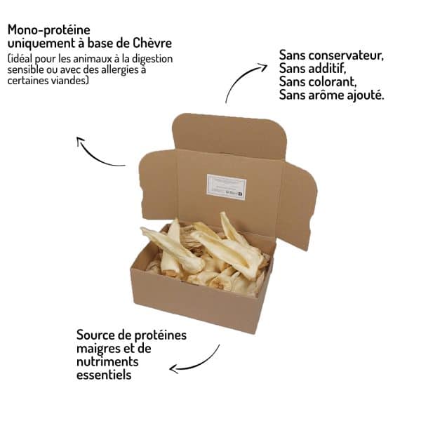 oreilles chèvre friandises chiens mastication naturelle