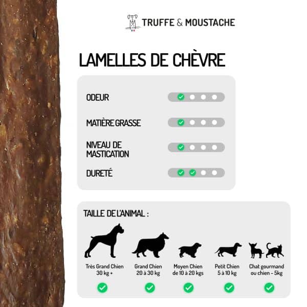 lamelle de chevre friandise chien chat