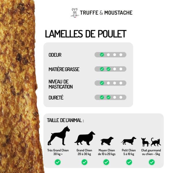 lamelle de poulet friandise chien chat