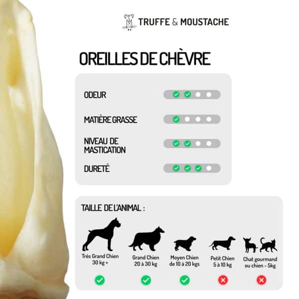 oreilles chèvre friandises chiens mastication naturelle