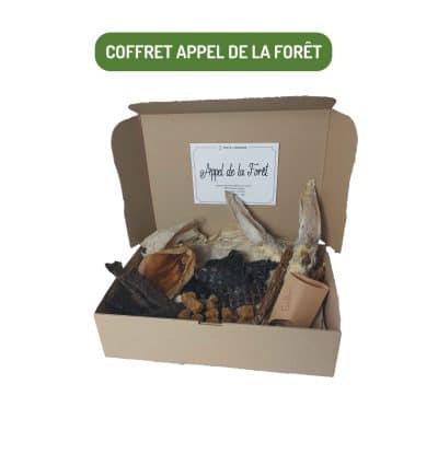 Coffret Appel de la forêt friandises variées pour chiens lapin sanglier renne