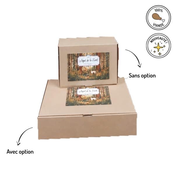 Coffret Appel de la forêt friandises variées pour chiens lapin sanglier renne